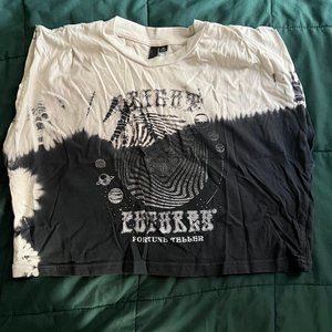 Garage Crop Tie Dye Tank Trippy Witchy Fortune Teller Print